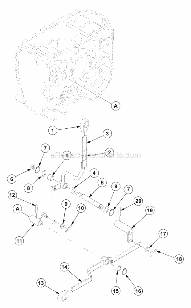 T/M Control (Part 4) Diagram and Parts List for 7532 54AF44G-710, 54AH44G-710, 54AN44G-710 Cub Cadet Lawn Tractor